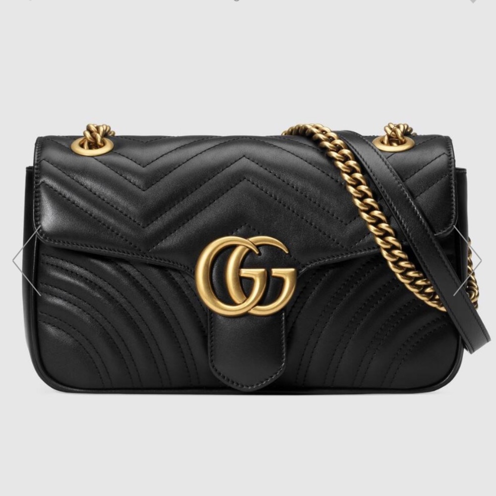 Gucci marmont medium size black
